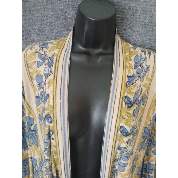 Anthropologie Guinevere Pointed Tapestry Lightweight Linen Waterfall Cardigan M - Picture 6 of 10